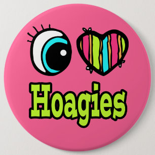 Badge Rond 15,2 Cm Coeur des yeux brillants J'aime les hagies