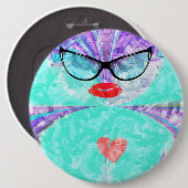 Badge Rond 15,2 Cm Coeur parfait (Devant & derrière)