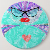 Badge Rond 15,2 Cm Coeur parfait (Devant)