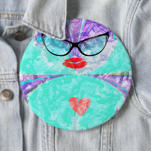 Badge Rond 15,2 Cm Coeur parfait