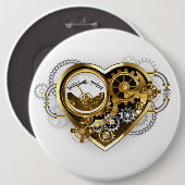 Badge Rond 15,2 Cm Coeur vapeur avec un manomètre (Devant & derrière)