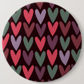 Badge Rond 15,2 Cm Coeurs 6 (Devant)