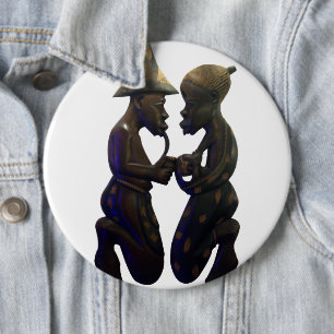 Badge Rond 15,2 Cm Coeurs Africains : Un Beau Moment