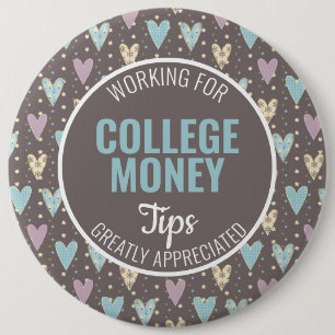 Badge Rond 15,2 Cm Coeurs bleus   Conseils appréciés   Financement un