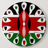 Badge Rond 15,2 Cm Coeurs du Kenya (Devant)