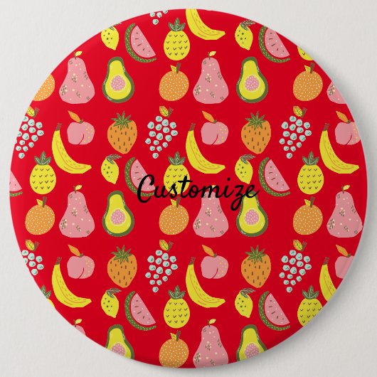 Badge Rond 15,2 Cm Collection de fruits assorés Thunder_Cove (Devant)