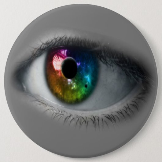 Badge Rond 15,2 Cm COLOSSAL Rainbow Eyeball 6 pouces boutons Pins (Devant)