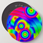 Badge Rond 15,2 Cm Comète Abstraite (Devant & derrière)