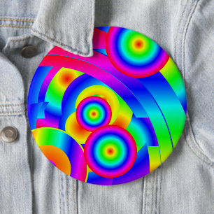 Badge Rond 15,2 Cm Comète Abstraite
