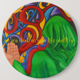 Badge Rond 15,2 Cm concepteur artistique bouton pensées créer