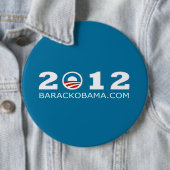 Badge Rond 15,2 Cm Conception 2012 de réélection de Barack Obama (En situation)
