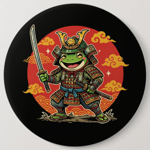 Badge Rond 15,2 Cm Conception d'animal de guerrier de samouraï de gre