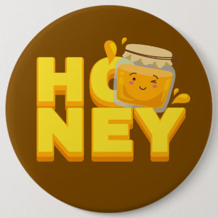 Badge Rond 15,2 Cm Conception de texte de miel mignon