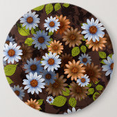 Badge Rond 15,2 Cm Conception Florale 2 (Devant)