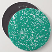 Badge Rond 15,2 Cm Conception florale 34 (Devant & derrière)