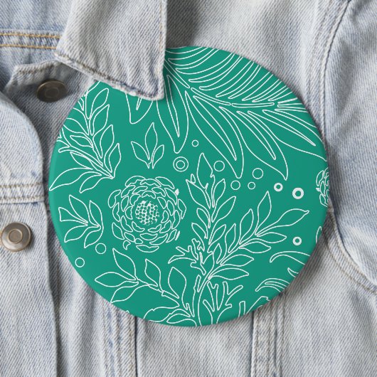 Badge Rond 15,2 Cm Conception florale 34 (En situation)
