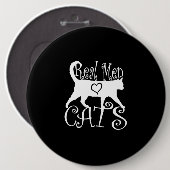 Badge Rond 15,2 Cm Conception graphique de vrais d'hommes chats (Devant & derrière)