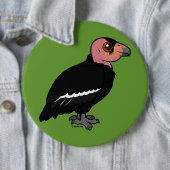 Badge Rond 15,2 Cm Condor de Californie (En situation)