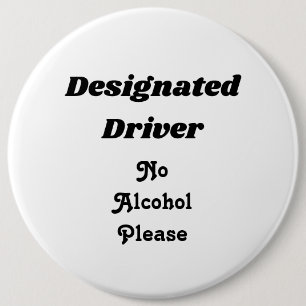 Badge Rond 15,2 Cm Conducteur indiqué 6" bouton