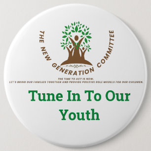 Badge Rond 15,2 Cm Connectez-Vous À Notre Épingle Jeunesse/Bouton
