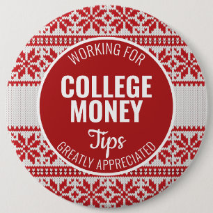Badge Rond 15,2 Cm Conseils sur le pull de Noël appréciés Financeme