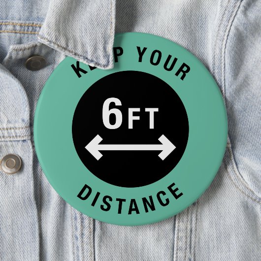 Badge Rond 15,2 Cm Conserver votre distance (En situation)