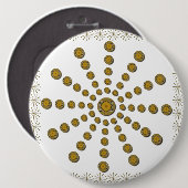 Badge Rond 15,2 Cm Cool africain Sunflower Polka Dot Art Design d'imp (Devant & derrière)