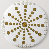 Badge Rond 15,2 Cm Cool africain Sunflower Polka Dot Art Design d'imp (Devant)