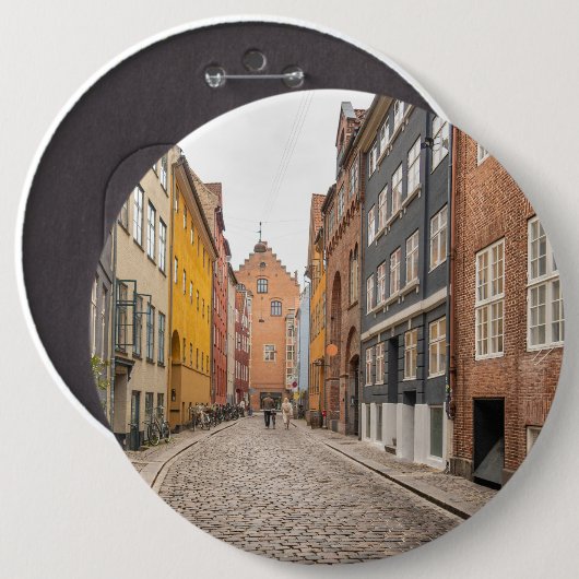 Badge Rond 15,2 Cm Copenhague Danemark (Devant & derrière)