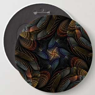 Badge Rond 15,2 Cm Coquillages Abstraits