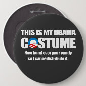 Badge Rond 15,2 Cm Costume Barack Obama (Devant & derrière)