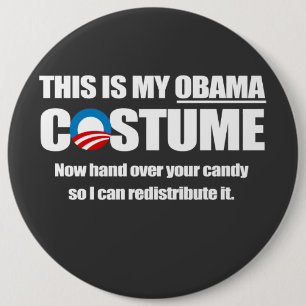 Badge Rond 15,2 Cm Costume Barack Obama