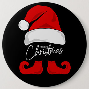 Badge Rond 15,2 Cm Costume de Père Noël pour un joyeux Noël