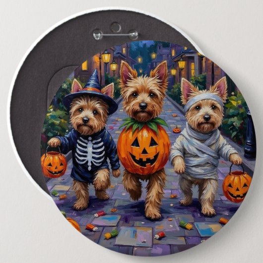 Badge Rond 15,2 Cm Costumes d'Halloween de Cairn Terrier (Devant & derrière)