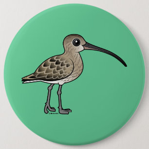 Badge Rond 15,2 Cm Courlis cendré eurasien