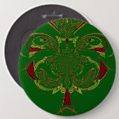 Badge Rond 15,2 Cm Couronne verte (Devant & derrière)
