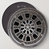 Badge Rond 15,2 Cm Couverture de trou d'homme (Devant & derrière)