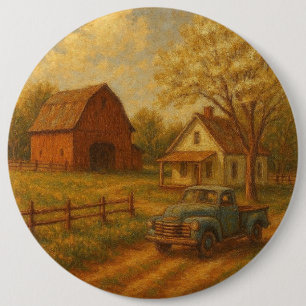 Badge Rond 15,2 Cm Couvre-lit patchwork de style vintage coloré de pr