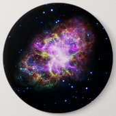 Badge Rond 15,2 Cm Crabe Nebula Supernova Remnant Hubble Composite (Devant)