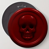 Badge Rond 15,2 Cm Crâne de sang (Devant & derrière)