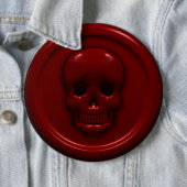 Badge Rond 15,2 Cm Crâne de sang (En situation)