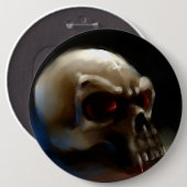 Badge Rond 15,2 Cm Crâne de vampire (Devant & derrière)
