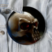 Badge Rond 15,2 Cm Crâne de vampire (En situation)