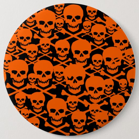 Badge Rond 15,2 Cm Crânes (Devant)