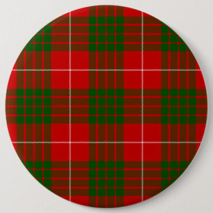 Badge Rond 15,2 Cm Crawford tartan rouge vert plaid