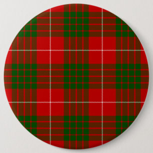 Badge Rond 15,2 Cm Crawford tartan rouge vert plaid