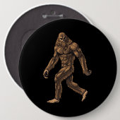 Badge Rond 15,2 Cm Créature Cryptid Bigfoot (Devant & derrière)