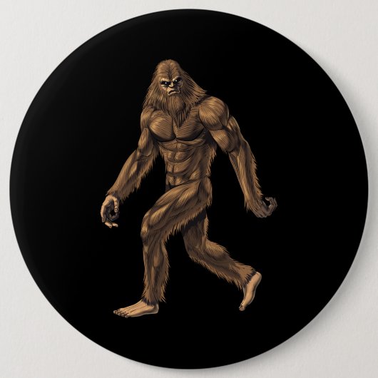 Badge Rond 15,2 Cm Créature Cryptid Bigfoot (Devant)