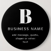 Badge Rond 15,2 Cm Créer un nom commercial, un monogramme et un texte (Devant)