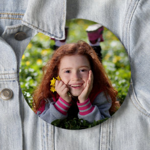 BADGE ROND 15,2 CM CRÉEZ VOTRE PROPRE BOUTON PHOTO